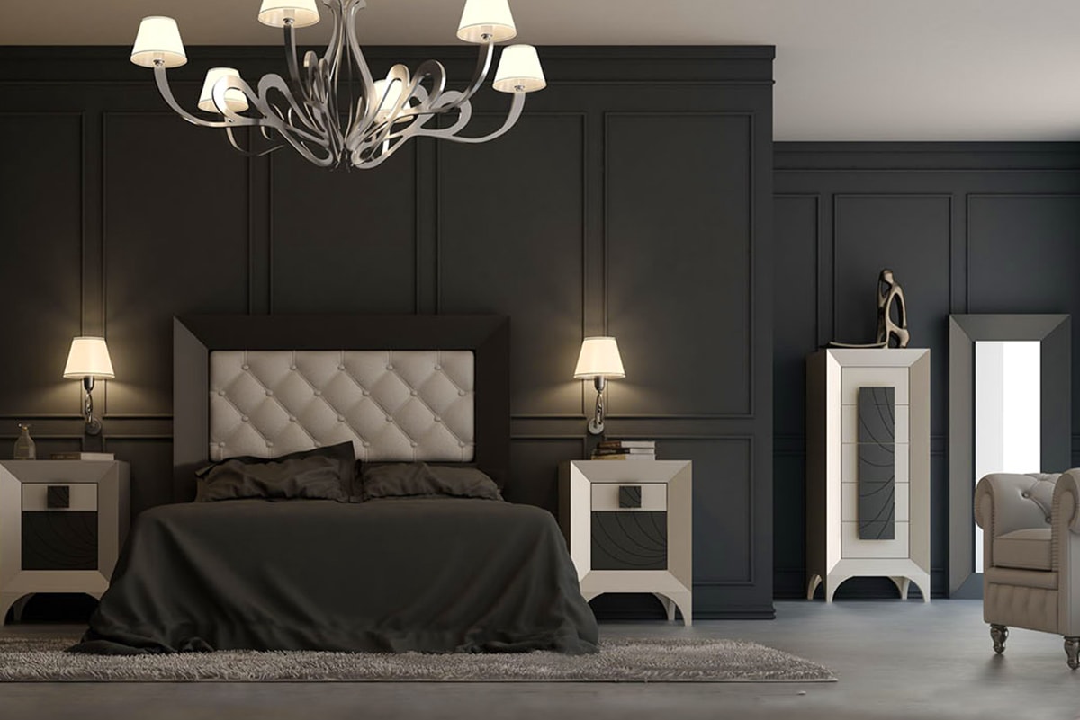 Dormitorio Chilldeco con mobiliario en negro